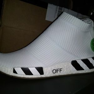 Off White Custom Adidas CS1 PK White City Sock NMD